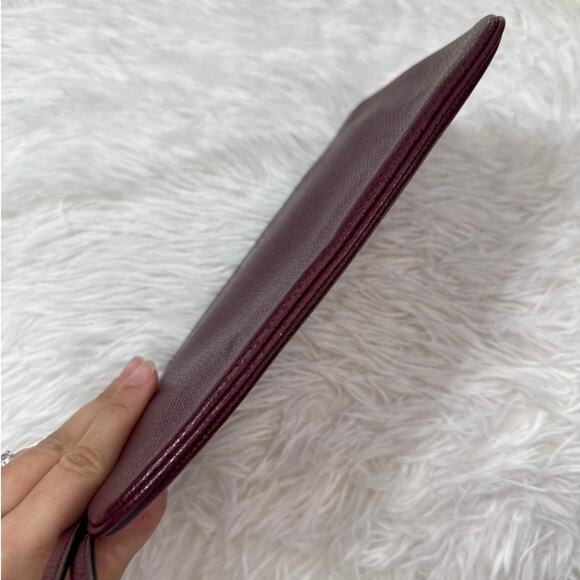 COACH Burgundy Wristlet with card slots - Picture 3 of 10
